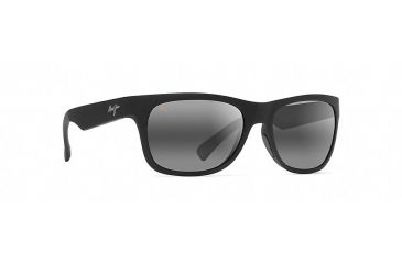 Image of Maui Jim Kahi Polarized Wrap  Sunglasses,Matte Black,Neutral Grey Lens 736-02MR
