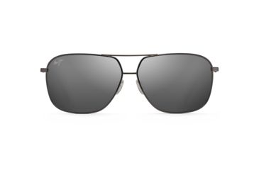 Image of Maui Jim Kami Polarized Aviator Sunglasses, Gunmetal Frame, Dual Mirror Silver To Black Lens, Gunmetal DSB778-02D