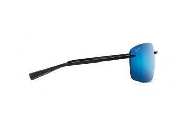 Image of Maui Jim Kumu Polarized Rimless  Sunglasses,Gloss Black,Blue Hawaii Lens B724-02