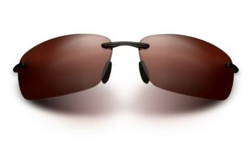 Image of Maui Jim Kumu Sunglasses, Gloss Black Frame, Maui Rose Lens, Polarized, R724-02