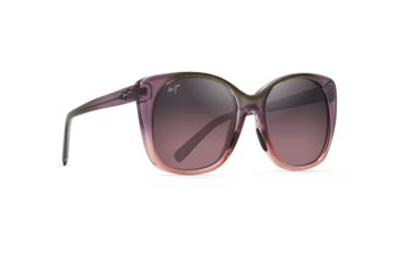 Image of Maui Jim Mele Polarized Cat Eye Sunglasses - Women's, Mossy / Blush / Peach Frame, Maui Rose Lens, Mossy / Blush / Peach RS794-09C