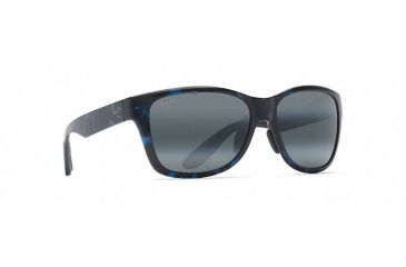 Image of Maui Jim Road Trip Polarized Rectangular  Sunglasses,Blue / Black Tortoise,Neutral Grey Lens 435-03J