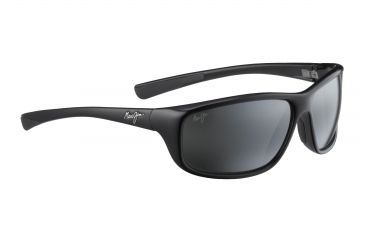 Image of Maui Jim Spartan Reef Sunglasses - Gloss Black Frame and Neutral Grey Polarized Lens 278-02