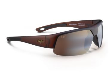 Image of Maui Jim Switchbacks Sunglasses - Matte Rootbeer Frame and HCL Bronze Lens H523-26M