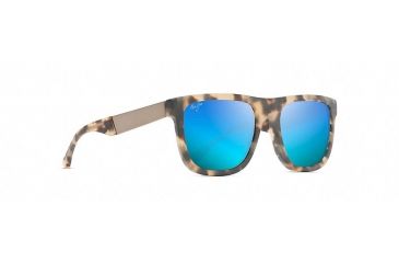 Image of Maui Jim Talk Story Polarized Classic  Sunglasses,Matte Tokyo Tortoise,Blue Hawaii Lens B779-10M