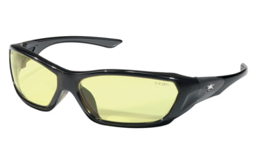 Image of MCR Safety ForceFlex FF1 Series Safety Glasses, Lenses Molded Into Flexible TPU Frame, Amber, One Size, FF124