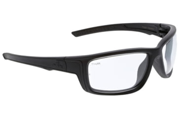 Image of MCR Safety Tier1 T124 Tactical Gear Safety Glasses, Matte Black Frame, Clear MAX6 Superior Anti-Fog Lens, One Size, T12410P