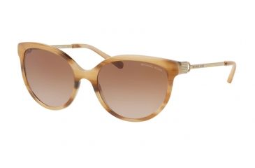 Image of Michael Kors ABI MK2052 Sunglasses 329113-55 - Blonde Horn Frame, Brown Gradient Lenses