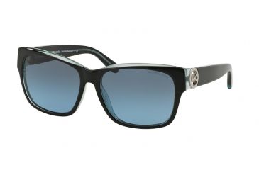 Image of Michael Kors MK6003F Sunglasses 300117-58 - Black/Blue Frame, Grey Blue Gradient Lenses
