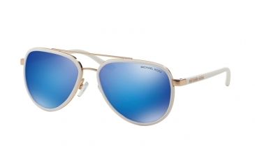 Image of Michael Kors PLAYA NORTE MK5006 Progressive Prescription Sunglasses MK5006-103825-57 - Lens Diameter 57 mm, Frame Color White/Rose Gold