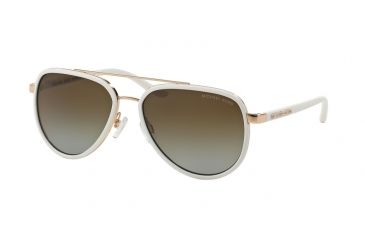 Image of Michael Kors PLAYA NORTE MK5006 Progressive Prescription Sunglasses MK5006-1038T5-57 - Lens Diameter 57 mm, Frame Color White/Rose Gold