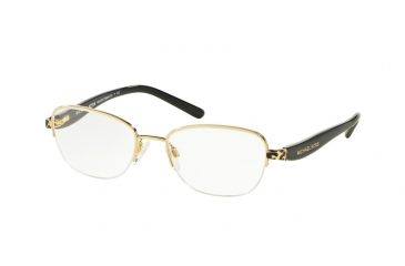 Image of Michael Kors SADIE VI MK3007 Single Vision Prescription Eyeglasses 1004-51 - Gold / Black Frame