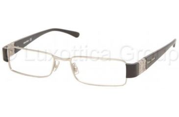 Image of Miu Miu MU65EV SV Prescription Eyeglasses, Matte Silver Frame / 49 mm Prescription Lenses, 1AP1O1 4916