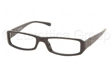 Image of Miu Miu MU14EV SV Prescription Eyeglasses - Gloss Black Demo Lens Frame / 49 mm Prescription Lenses, 1AB1O1-4916