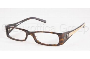 Image of Miu Miu MU 16DV Eyeglasses Styles Tortse Frame w/Non-Rx 50 mm Diameter Lenses, 8AK1O1-5016