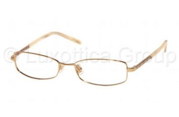 Image of Miu Miu MU59EV SV Prescription Eyeglasses - Shiny Brass Demo Lens Frame / 50 mm Prescription Lenses, 7OE1O1-5016