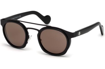 Image of Moncler ML0022 Sunglasses - Shiny Black Frame Color, Roviex Mirror Lens Color