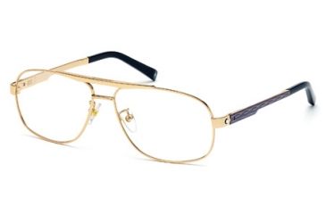 Image of Mont Blanc MB0431 Eyeglass Frames - Matte Blue Frame Color