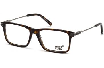 Image of Mont Blanc MB0723 Eyeglass Frames - Coloured Havana Frame Color, Coloured Havana Lens Color