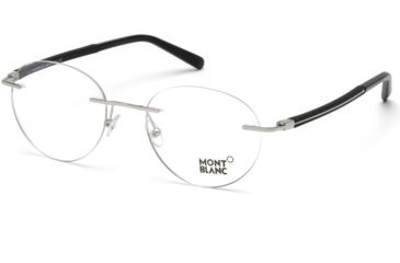 Image of Mont Blanc MB0732 Eyeglass Frames - Shiny Palladium Frame Color, Shiny Palladium Lens Color