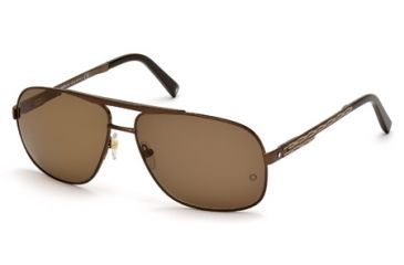 Image of Mont Blanc MB456S Sunglasses - Shiny Dark Brown Frame Color, Brown Lens Color