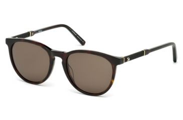 Image of Mont Blanc MB588S Sunglasses - Dark Havana Frame Color, Brown Lens Color