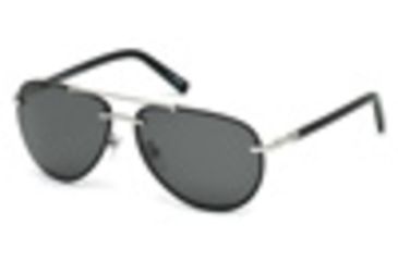 Image of Mont Blanc MB596S Sunglasses - Shiny Palladium Frame Color, Smoke Lens Color