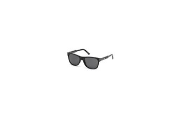 Image of Mont Blanc MB641S-H Sunglasses - Shiny Black Frame Color, Smoke Lens Color