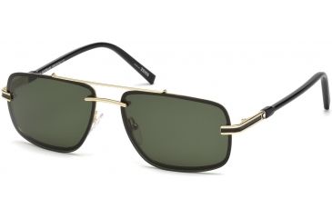 Image of Mont Blanc MB658S Sunglasses - Gold Frame Color, Green Lens Color