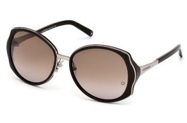 Image of Montblanc MB416S Sunglasses - Shiny Dark Brown Frame Color, Gradient Brown Lens Color