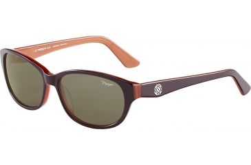 Image of Morgan 207183 Sunglasses, Aubergine Orange Frame, Olive Green Lens, 207183-6915