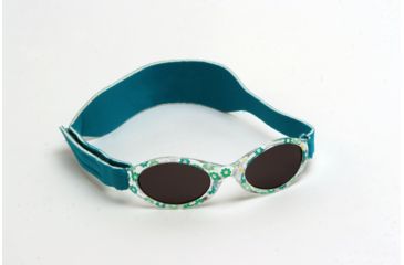 Image of Real Kids Shades 0-24 Months My First Shades Sunglasses - Teal Daisy Shades w/ Adjustable Band 024TEALDSY