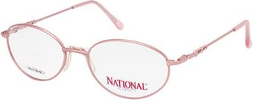 Image of National NA0010 Eyeglass Frames - Shiny Pink Frame Color
