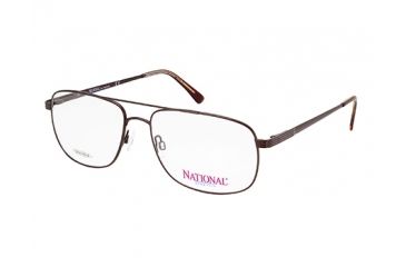 Image of National NA0326 Eyeglass Frames - Shiny Dark Brown Frame Color