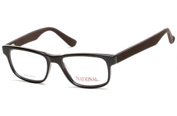 Image of National NA0341 Eyeglass Frames - Shiny Dark Brown Frame Color