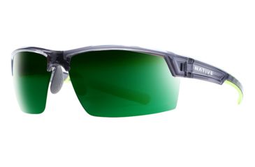 Image of Native Eyewear Catamount, Dark Crystal Gray Frame, Green Reflex Lens, 189 929 529