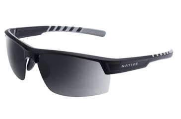 Image of Native Eyewear Catamount, Matte Black / Crystal Frame, Gray Lens, 189 931 523