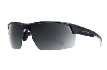 Image of Native Eyewear Catamount, Matte Black / Crystal Frame, Gray Lens, 189 931 523