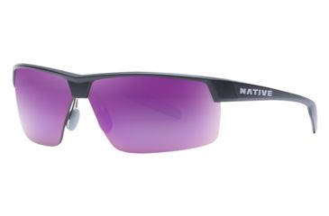 Image of Native Eyewear Hardtop Ultra XP, Matte Black Frame, Violet Reflex Lens, 182 302 531