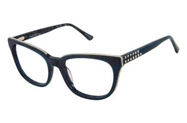Image of Nicole Miller Conover Eyeglass Frames - Frame TEAL MARBLE, Size 52/18mm NMCONOVER01