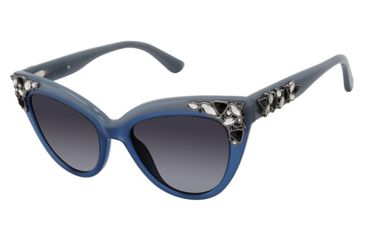 Image of Nicole Miller Corsica Sunglasses - Frame BLUE/DUSTY BLUE, Lens Color Dark Grey Gradient, Size 52/19mm NMCORSICA03