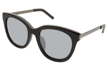 Image of Nicole Miller Paisley Sunglasses - Frame Matte Black, Lens Color Navy Flash, Size 55/17mm NMPAISLEY01