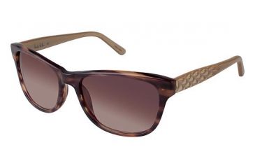 Image of Nicole Miller Sutton Single Vision Prescription Sunglasses NMSUTTON01 - Frame Color Brown / Horn