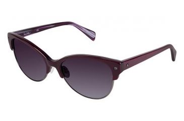 Image of Nicole Miller Verdi Sunglasses - Frame PURPLE / HORN, Lens Color Dark Grey Gradient, Size 55/16mm NMVERDI03