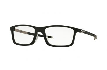 Image of Oakley A PITCHMAN OX8096 Single Vision Prescription Eyeglasses 809601-55 - Satin Black Frame