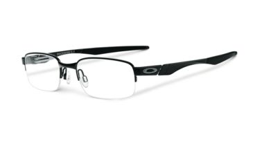 Image of Oakley BACKWIND 0.5 OX3163 Progressive Prescription Eyeglasses 316303-50 - Satin Black Frame, Clear Lenses