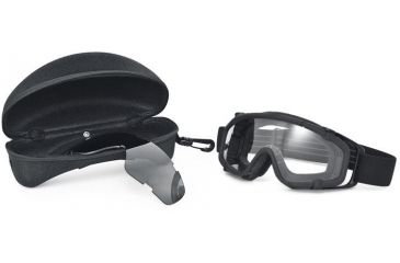 Image of Oakley SI Ballistic Goggles, Black Frame, Clear and Grey Lenses 11-150