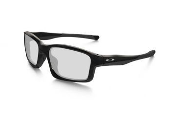 Image of Oakley Chainlink Mens Asian Fit Sunglasses, Polished Black Frame, Titanium Clear Lens OO9252-02