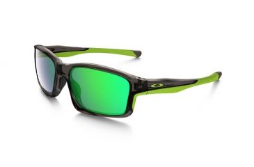 Image of Oakley Chainlink Mens Asian Fit Sunglasses, Grey Smoke Frame, Jade Iridium Lens OO9252-04