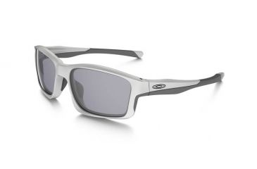 Image of Oakley Chainlink Mens Asian Fit Sunglasses, Matte White Frame, Grey Lens OO9252-06